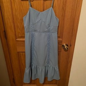 Francesca’s midi blue dress